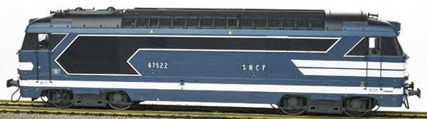 REE Modeles MB-097S - French Diesel Locomotive Class BB 67522 of the SNCF, STRASBOURG, with skirt, Era III-IV - DCC Sound